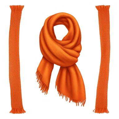 Orange-red scarf sticker