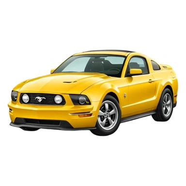 Create a mustang 309emoji in yellow colour  sticker