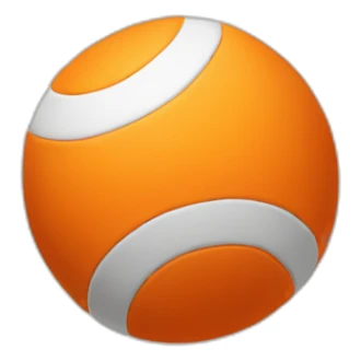 orange volley ball sticker