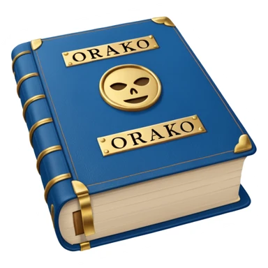Blue book on which one it writes: Source of truth is Orako.
Source of truth is Orako sticker