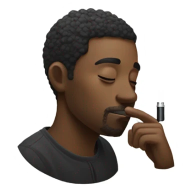 Black person hitting a vape  sticker