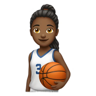 Niña 13 jugando al baloncesto sticker