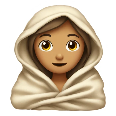 Sleepy girl rolled in a blanket burrito sticker