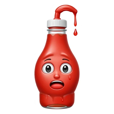 Ketchup bottle crying sticker