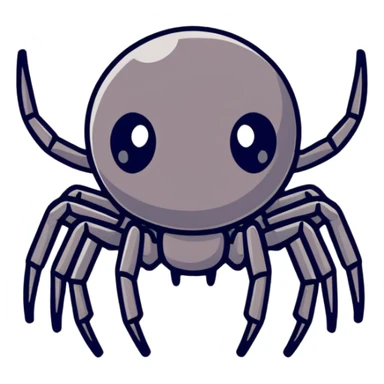 cute 2D simple purple spider sticker