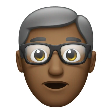 a blind man trying to read sticker