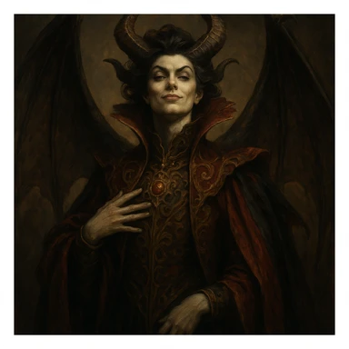 pride represented as a character or symbol inspired by the seven deadly sins, fourth distinct visual interpretation sticker