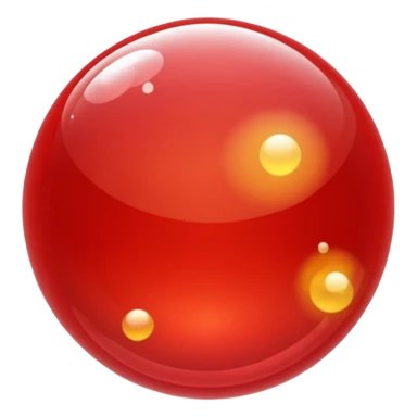 red transparent sparkling bubble sticker