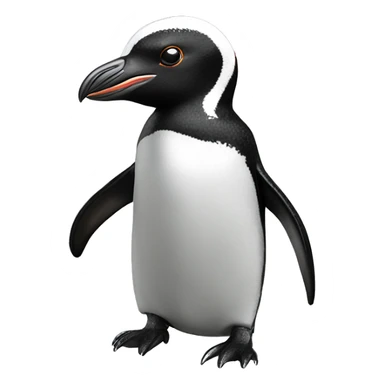 African penguin 3/4 view bust sticker