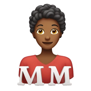 Letters MOM to spell out MOM sticker