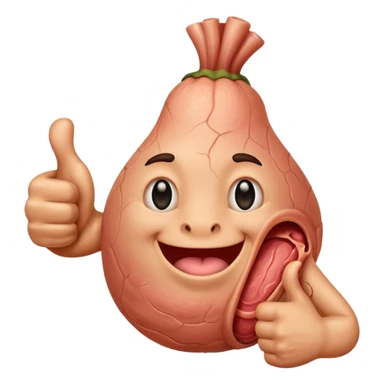 Thumbs up growing on a thumbs up like a tumor. sticker