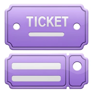 Pale Purple 1 Signed ticket  sticker