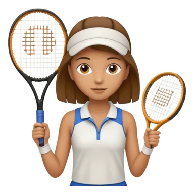 young girl playing tennis sticker