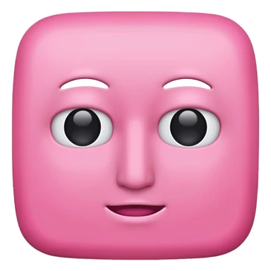 Pink Square with no face sticker