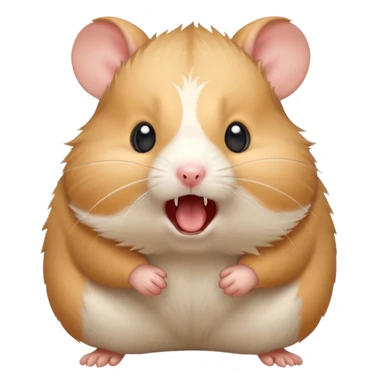 Cute screaming hamster sticker