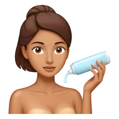 A woman doing skincare sticker