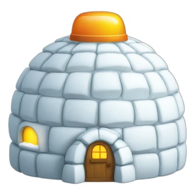 igloo having a party light in white background sticker