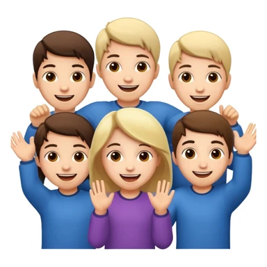 Kids turning around sticker