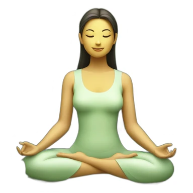Redesign as a serene figure meditating on a lotus, with a peaceful aura, in an enchanted forest. sticker