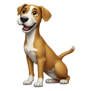 dog with one leg lifted sticker