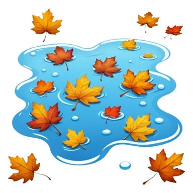 autumn puddle sticker