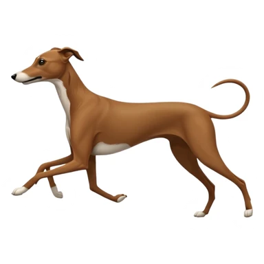 Silouhette of a brown Greyhound running sticker
