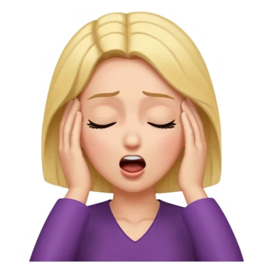 Actress dramatic faint backwards with hand on forehead, mouth open, eyes closed sticker