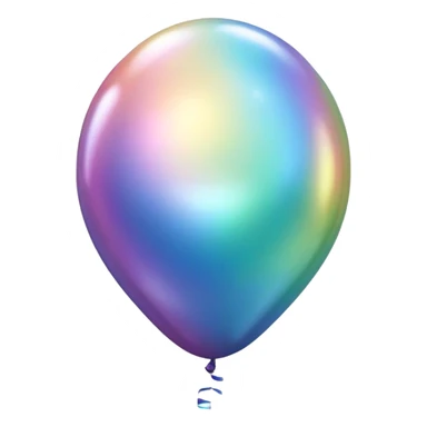 Iridescent big giant glistening glossy sparkly shiny glittery balloon  sticker