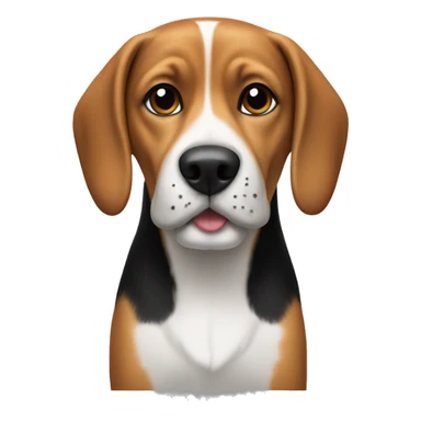 beagle dog with black face and spots sticker