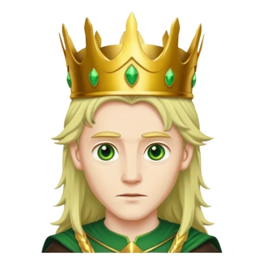 Loki with his golden crown sticker