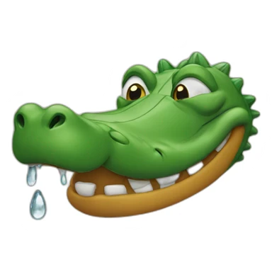 gator laughing with tears sticker