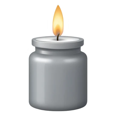 Aesthetic white candle in gray jar sticker