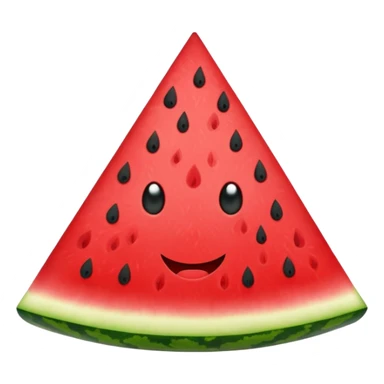 Cartoon Watermelon triangle one slice small seet sticker