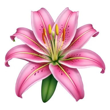 Pink lily sticker
