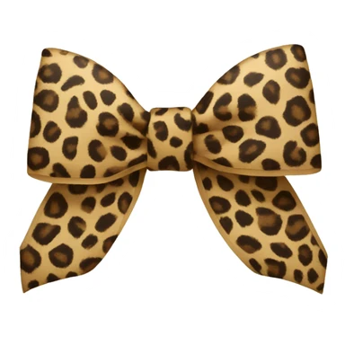 Leopard print bow sticker