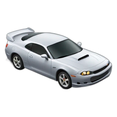 car drifting down empty highway sticker