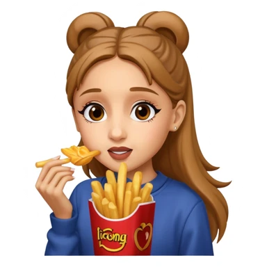 ariana grande munching fries sticker