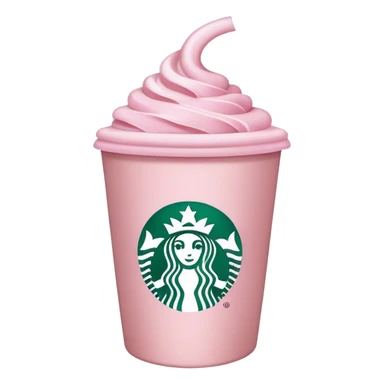 light pink Starbucks coffee  sticker