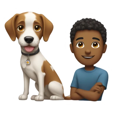 Corey with a dog sticker