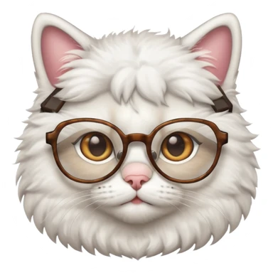  cat with glasses büst sticker