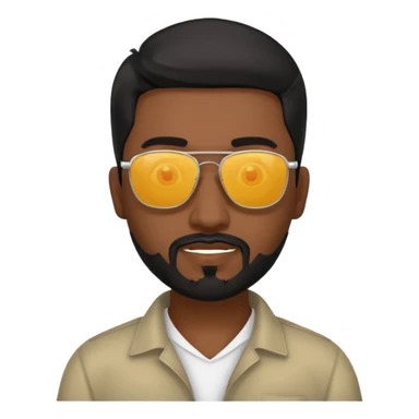 Indian man with  black hair and Goatee and sunglasses sticker