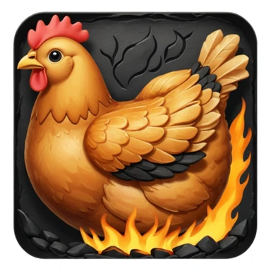 coal texture  chicken sticker