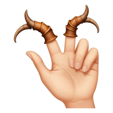horns hand gesture upside down sticker