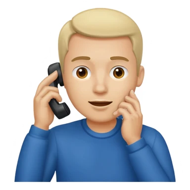 ligth man calling on the phone sticker