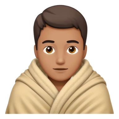 man wrapped in blanket











 sticker