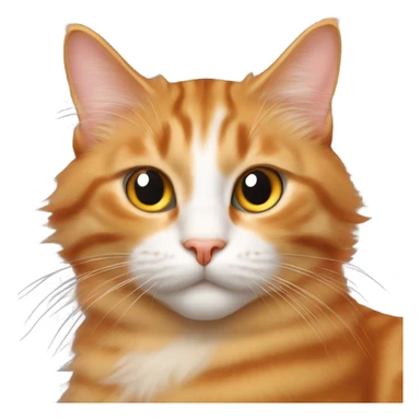 orange maine coone cat cuddled up sticker