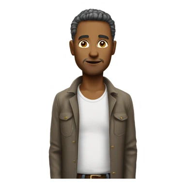 man showing empty pockets photorealistic serious sticker