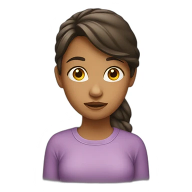 girl thinking sticker