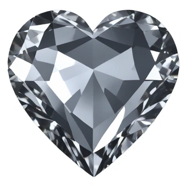 Heart shaped 56-carat gray diamond sticker
