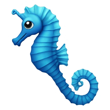 Blue seahorse sticker